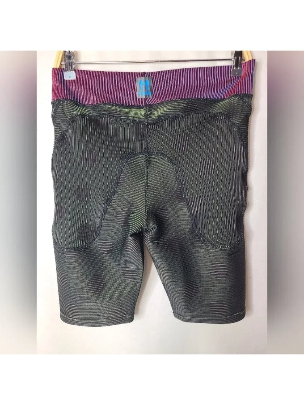 Nike x Off White Dri Fit Performance Fit Ribbed Polka Dot Athletic Bike Short LG